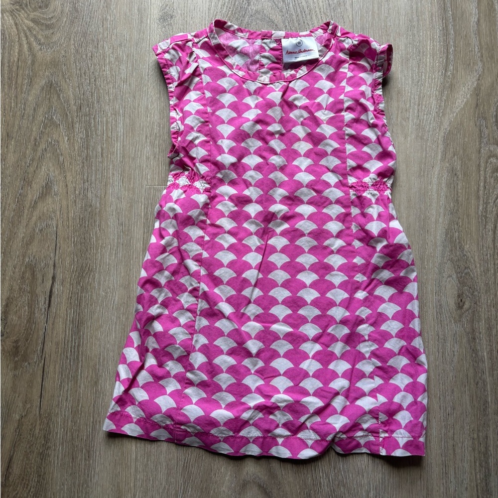 Hanna Anderson dress 90 3T pink and white
